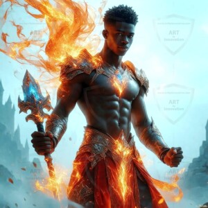 Discover AI-generated elemental mage art — handsome male fire, ice, lightning, and earth mages wielding raw magical power in stunning fantasy battle scenes. UHD digital art.