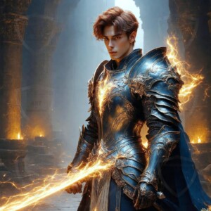 Discover AI-generated elemental mage art — handsome male fire, ice, lightning, and earth mages wielding raw magical power in stunning fantasy battle scenes. UHD digital art.