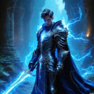 Discover AI-generated elemental mage art — handsome male fire, ice, lightning, and earth mages wielding raw magical power in stunning fantasy battle scenes. UHD digital art.