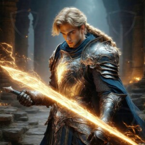 Discover AI-generated elemental mage art — handsome male fire, ice, lightning, and earth mages wielding raw magical power in stunning fantasy battle scenes. UHD digital art.