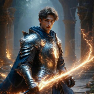 Discover AI-generated elemental mage art — handsome male fire, ice, lightning, and earth mages wielding raw magical power in stunning fantasy battle scenes. UHD digital art.