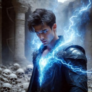 Discover AI-generated elemental mage art — handsome male fire, ice, lightning, and earth mages wielding raw magical power in stunning fantasy battle scenes. UHD digital art.