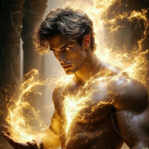 Discover AI-generated elemental mage art — handsome male fire, ice, lightning, and earth mages wielding raw magical power in stunning fantasy battle scenes. UHD digital art.