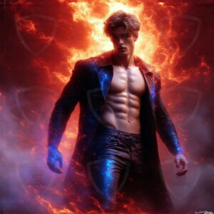 Discover AI-generated elemental mage art — handsome male fire, ice, lightning, and earth mages wielding raw magical power in stunning fantasy battle scenes. UHD digital art.