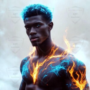 Discover AI-generated elemental mage art — handsome male fire, ice, lightning, and earth mages wielding raw magical power in stunning fantasy battle scenes. UHD digital art.