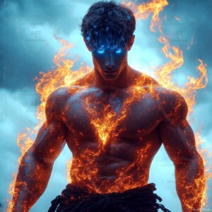 Discover AI-generated elemental mage art — handsome male fire, ice, lightning, and earth mages wielding raw magical power in stunning fantasy battle scenes. UHD digital art.