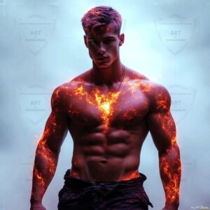 Discover AI-generated elemental mage art — handsome male fire, ice, lightning, and earth mages wielding raw magical power in stunning fantasy battle scenes. UHD digital art.