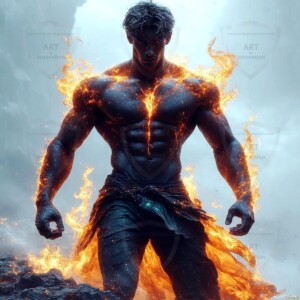 Discover AI-generated elemental mage art — handsome male fire, ice, lightning, and earth mages wielding raw magical power in stunning fantasy battle scenes. UHD digital art.