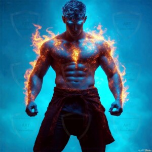 Discover AI-generated elemental mage art — handsome male fire, ice, lightning, and earth mages wielding raw magical power in stunning fantasy battle scenes. UHD digital art.