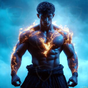 Discover AI-generated elemental mage art — handsome male fire, ice, lightning, and earth mages wielding raw magical power in stunning fantasy battle scenes. UHD digital art.