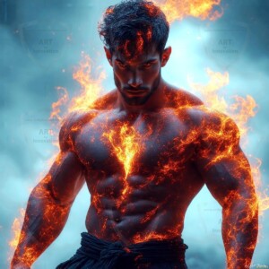 Discover AI-generated elemental mage art — handsome male fire, ice, lightning, and earth mages wielding raw magical power in stunning fantasy battle scenes. UHD digital art.