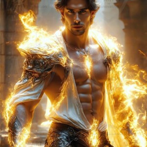 Discover AI-generated elemental mage art — handsome male fire, ice, lightning, and earth mages wielding raw magical power in stunning fantasy battle scenes. UHD digital art.