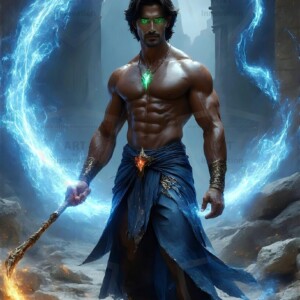 Discover AI-generated elemental mage art — handsome male fire, ice, lightning, and earth mages wielding raw magical power in stunning fantasy battle scenes. UHD digital art.