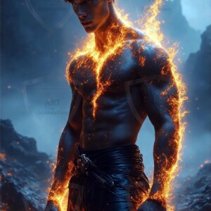 Discover AI-generated elemental mage art — handsome male fire, ice, lightning, and earth mages wielding raw magical power in stunning fantasy battle scenes. UHD digital art.