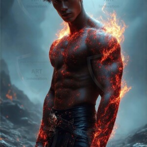 Discover AI-generated elemental mage art — handsome male fire, ice, lightning, and earth mages wielding raw magical power in stunning fantasy battle scenes. UHD digital art.