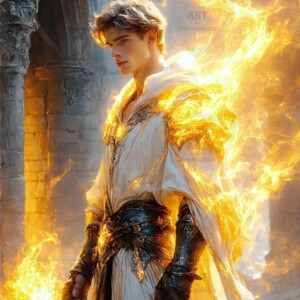 Discover AI-generated elemental mage art — handsome male fire, ice, lightning, and earth mages wielding raw magical power in stunning fantasy battle scenes. UHD digital art.