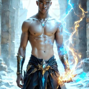 Discover AI-generated elemental mage art — handsome male fire, ice, lightning, and earth mages wielding raw magical power in stunning fantasy battle scenes. UHD digital art.
