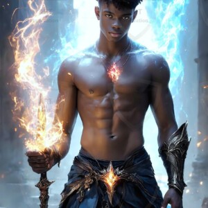 Discover AI-generated elemental mage art — handsome male fire, ice, lightning, and earth mages wielding raw magical power in stunning fantasy battle scenes. UHD digital art.