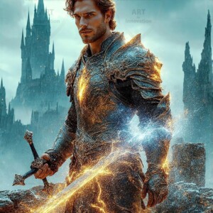 Discover AI-generated elemental mage art — handsome male fire, ice, lightning, and earth mages wielding raw magical power in stunning fantasy battle scenes. UHD digital art.
