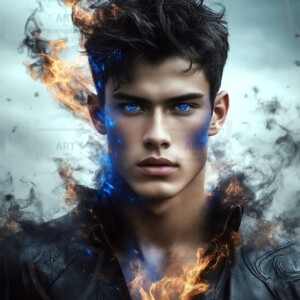 Discover AI-generated elemental mage art — handsome male fire, ice, lightning, and earth mages wielding raw magical power in stunning fantasy battle scenes. UHD digital art.