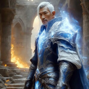Discover AI-generated elemental mage art — handsome male fire, ice, lightning, and earth mages wielding raw magical power in stunning fantasy battle scenes. UHD digital art.