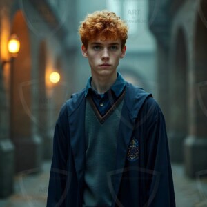 Explore AI-generated House Ravenclaw art handsome shirtless wizards from the raven house of Hogwarts summoning massive protective ravens. Fantasy wizard school digital art.