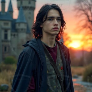 Explore AI-generated House Ravenclaw art handsome shirtless wizards from the raven house of Hogwarts summoning massive protective ravens. Fantasy wizard school digital art.