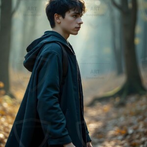 Explore AI-generated House Ravenclaw art handsome shirtless wizards from the raven house of Hogwarts summoning massive protective ravens. Fantasy wizard school digital art.