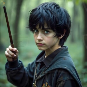 Explore AI-generated House Ravenclaw art handsome shirtless wizards from the raven house of Hogwarts summoning massive protective ravens. Fantasy wizard school digital art.