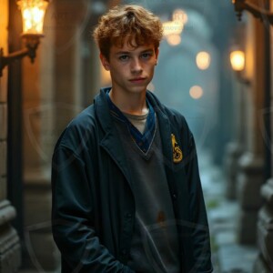 Explore AI-generated House Ravenclaw art handsome shirtless wizards from the raven house of Hogwarts summoning massive protective ravens. Fantasy wizard school digital art.