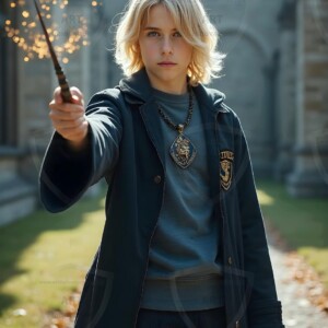 Explore AI-generated House Ravenclaw art handsome shirtless wizards from the raven house of Hogwarts summoning massive protective ravens. Fantasy wizard school digital art.