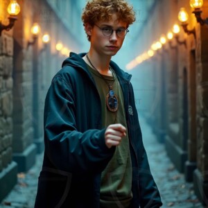 Explore AI-generated House Ravenclaw art handsome shirtless wizards from the raven house of Hogwarts summoning massive protective ravens. Fantasy wizard school digital art.