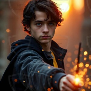 Explore AI-generated House Ravenclaw art handsome shirtless wizards from the raven house of Hogwarts summoning massive protective ravens. Fantasy wizard school digital art.