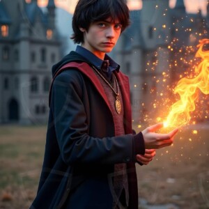 Explore AI-generated House Ravenclaw art handsome shirtless wizards from the raven house of Hogwarts summoning massive protective ravens. Fantasy wizard school digital art.