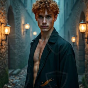 Explore AI-generated House Ravenclaw art handsome shirtless wizards from the raven house of Hogwarts summoning massive protective ravens. Fantasy wizard school digital art.