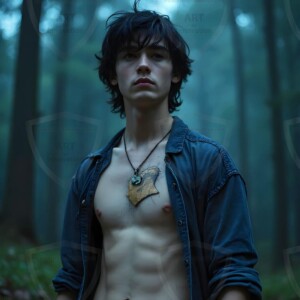 Explore AI-generated House Ravenclaw art handsome shirtless wizards from the raven house of Hogwarts summoning massive protective ravens. Fantasy wizard school digital art.