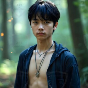Explore AI-generated House Ravenclaw art handsome shirtless wizards from the raven house of Hogwarts summoning massive protective ravens. Fantasy wizard school digital art.