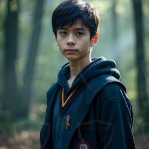 Explore AI-generated House Ravenclaw art handsome shirtless wizards from the raven house of Hogwarts summoning massive protective ravens. Fantasy wizard school digital art.