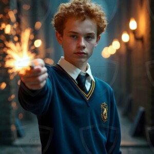 Explore AI-generated House Ravenclaw art handsome shirtless wizards from the raven house of Hogwarts summoning massive protective ravens. Fantasy wizard school digital art.