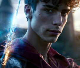 AI-generated wizards of the lion house handsome shirtless mages of the wizard academy conjuring great white lions in cinematic UHD fantasy art.