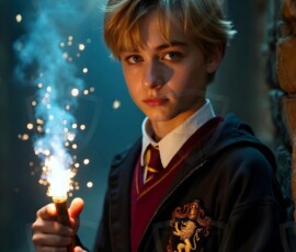 AI-generated wizards of the lion house handsome shirtless mages of the wizard academy conjuring great white lions in cinematic UHD fantasy art.