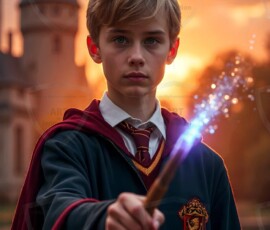 AI-generated wizards of the lion house handsome shirtless mages of the wizard academy conjuring great white lions in cinematic UHD fantasy art.