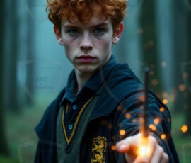 AI-generated wizards of the lion house handsome shirtless mages of the wizard academy conjuring great white lions in cinematic UHD fantasy art.