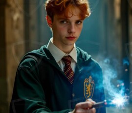 AI-generated wizards of the lion house handsome shirtless mages of the wizard academy conjuring great white lions in cinematic UHD fantasy art.