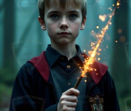 AI-generated wizards of the lion house handsome shirtless mages of the wizard academy conjuring great white lions in cinematic UHD fantasy art.