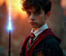 AI-generated wizards of the lion house handsome shirtless mages of the wizard academy conjuring great white lions in cinematic UHD fantasy art.