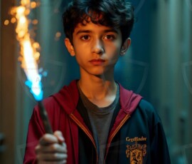 AI-generated wizards of the lion house handsome shirtless mages of the wizard academy conjuring great white lions in cinematic UHD fantasy art.