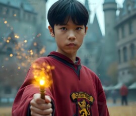 AI-generated wizards of the lion house handsome shirtless mages of the wizard academy conjuring great white lions in cinematic UHD fantasy art.
