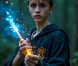 AI-generated wizards of the lion house handsome shirtless mages of the wizard academy conjuring great white lions in cinematic UHD fantasy art.