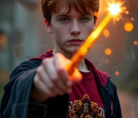 AI-generated wizards of the lion house handsome shirtless mages of the wizard academy conjuring great white lions in cinematic UHD fantasy art.